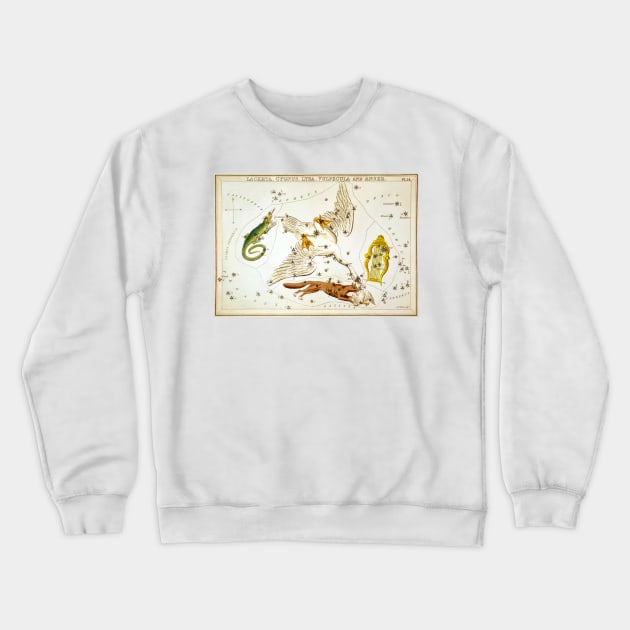 Lacerta, Cygnus, Lyra, Vulpecula, Anser Crewneck Sweatshirt by MiRaFoto